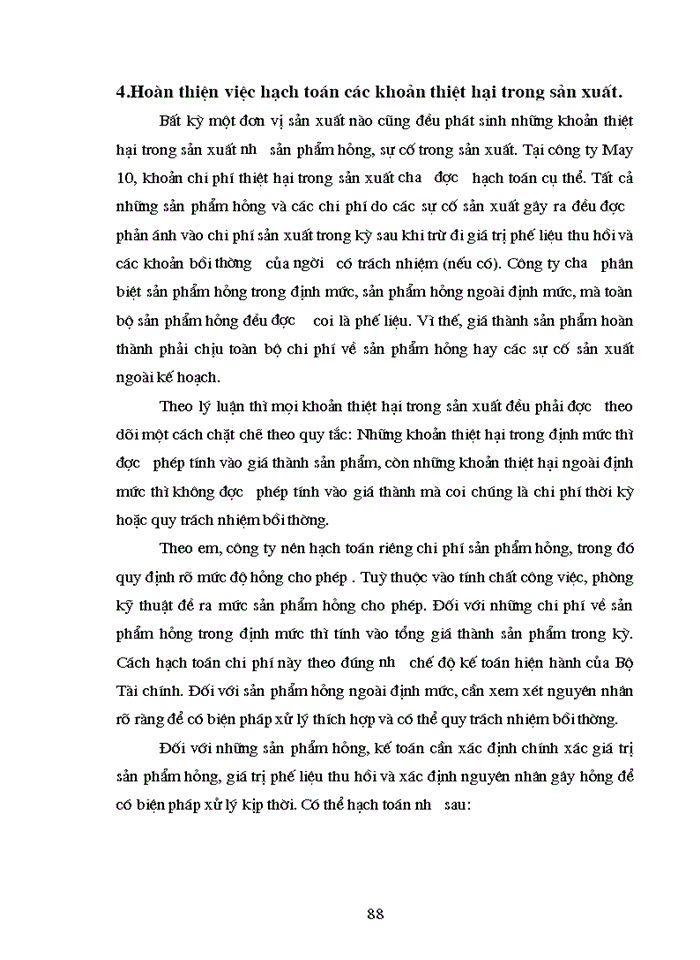 image for page Hoàn thiện hạch toán chi phí sản xuất và tính giá thành sản phẩm tại Công ty May 10