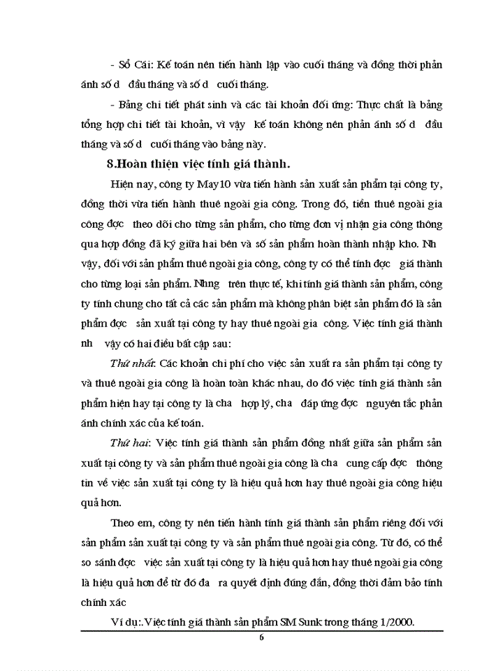 image for page Hoàn thiện hạch toán chi phí sản xuất và tính giá thành sản phẩm tại Công ty May 10