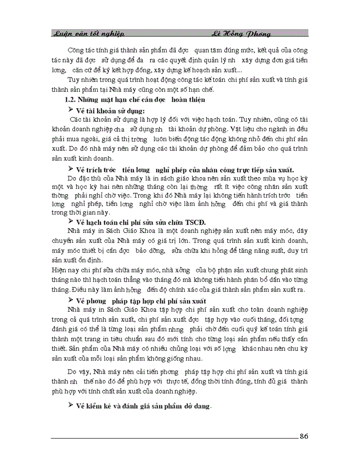 image for page Hoàn thiện công tác kế toán tập hợp chi phí sản xuất và tính giá thành sản phẩm tại nhà máy in Sách Giáo Khoa