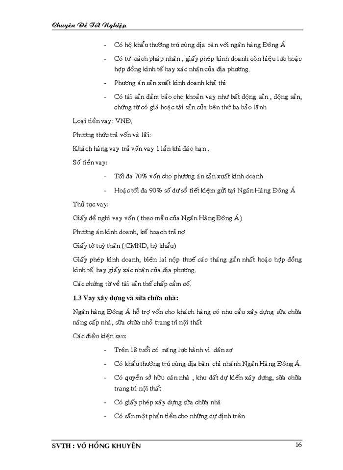 image for page Giới thiệu về tình hình hoạt động của ngân hàng thương mại cổ phần ĐÔNG Á