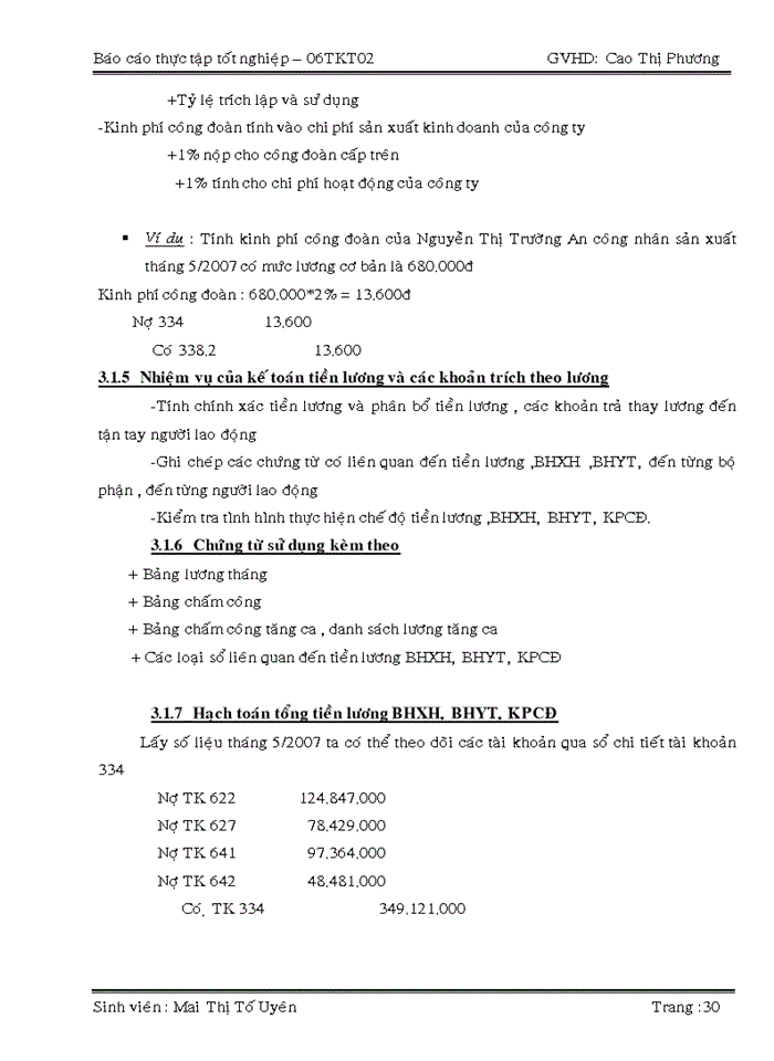 image for page Kế toán tiền lương và các khoản trích theo lương tại công ty TNHH TM THẾ TUẤN