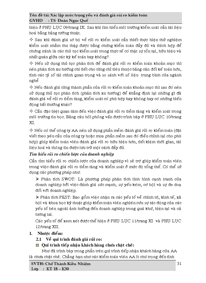 image for page Xác lập mức trọng yếu và đánh giá rủi ro kiểm toán