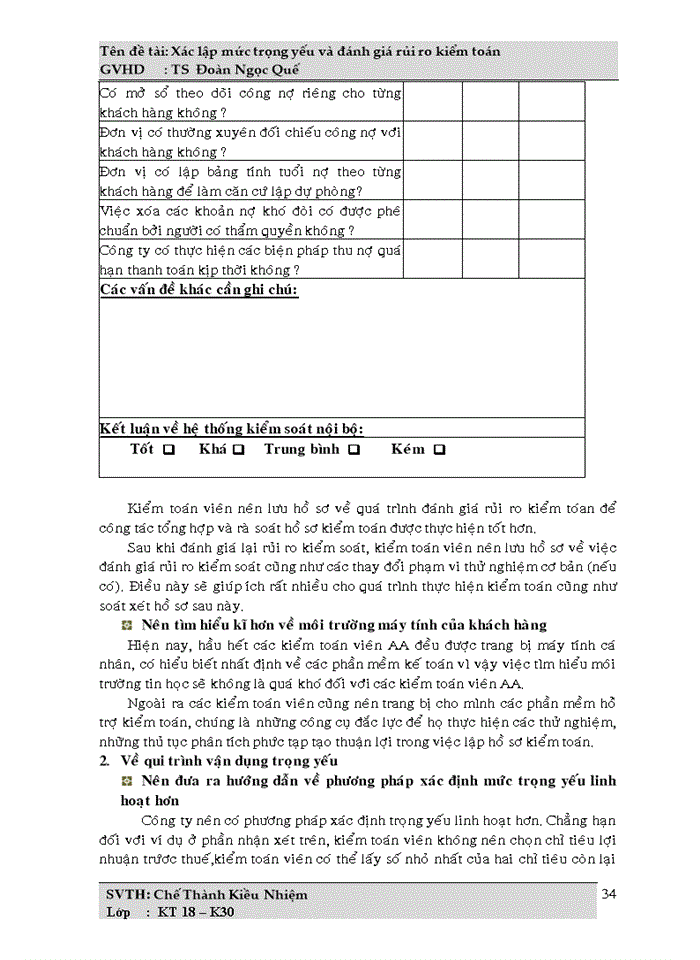 image for page Xác lập mức trọng yếu và đánh giá rủi ro kiểm toán