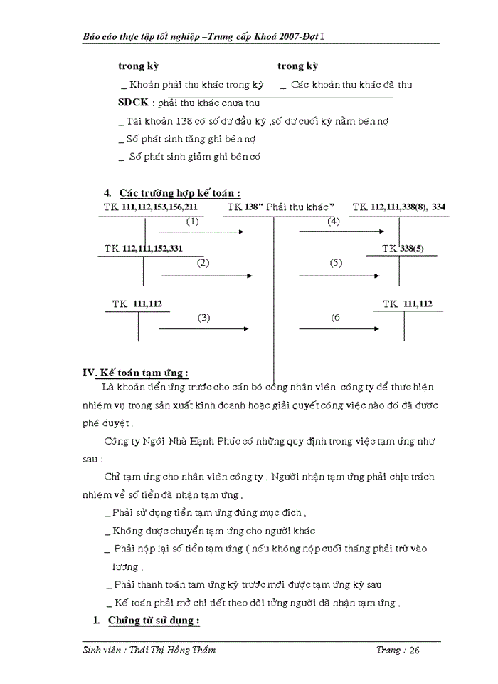 image for page Kế toán vốn bằng tiền & Các khoản nợ phải thu