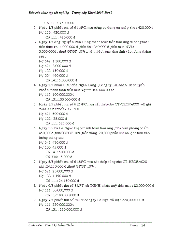 image for page Kế toán vốn bằng tiền & Các khoản nợ phải thu