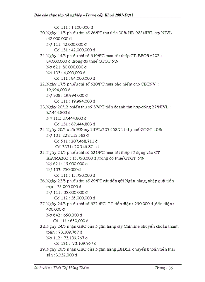 image for page Kế toán vốn bằng tiền & Các khoản nợ phải thu