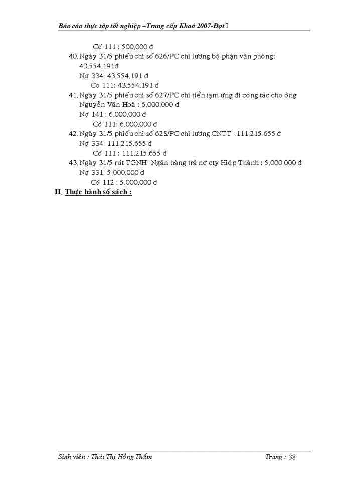 image for page Kế toán vốn bằng tiền & Các khoản nợ phải thu