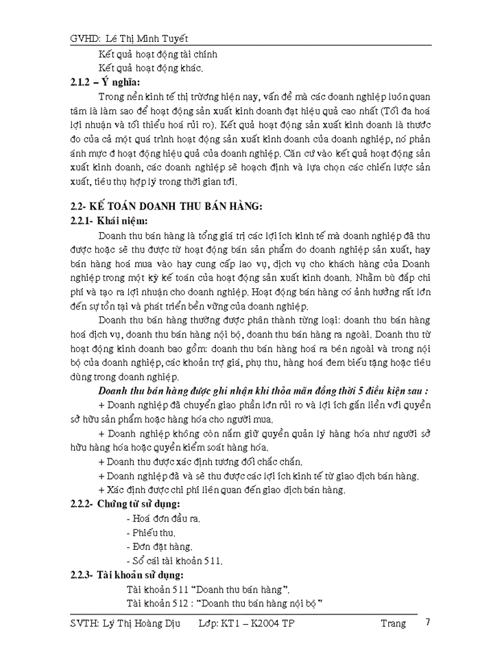 image for page Kế toán xác định kết quả kinh doanh tại công ty TNHH TÂN THIÊN KHẢI