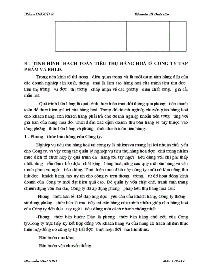 image for page Hoàn thiện kế toán bán hàng tại công ty Tạp phẩm và Bảo hộ Hà Nội