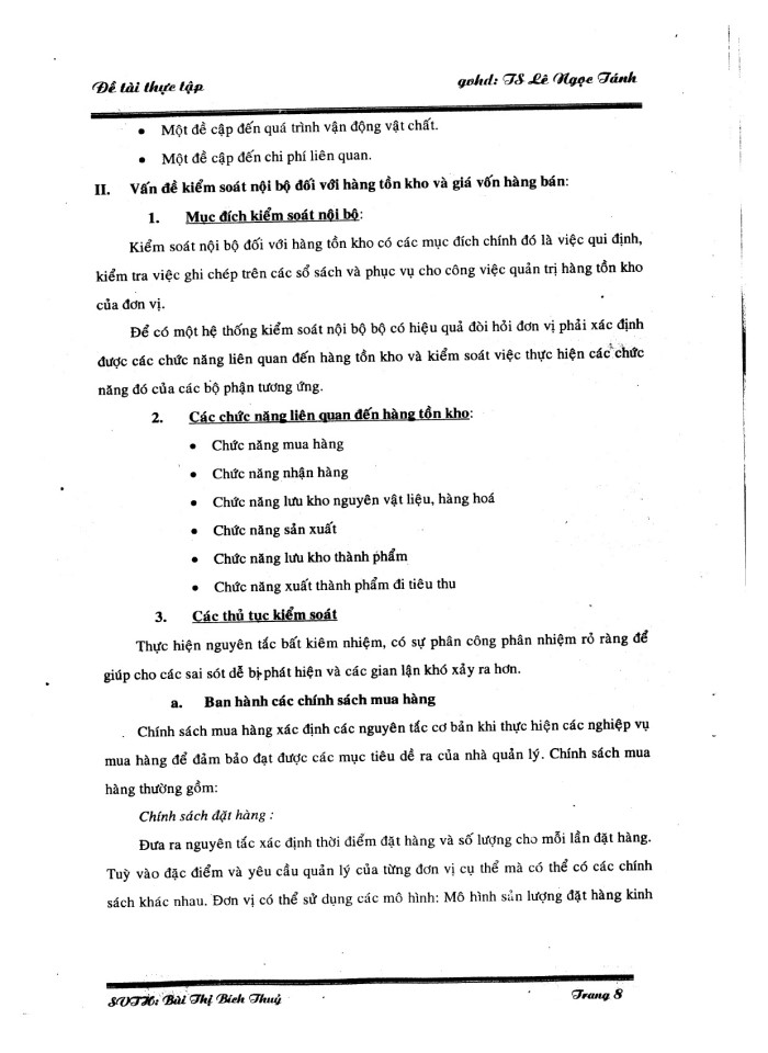 image for page Thực trạng về quá trình kiểm hàng tồn kho và giá vốn bán hàng tại công ty kiểm toán Mỹ AA