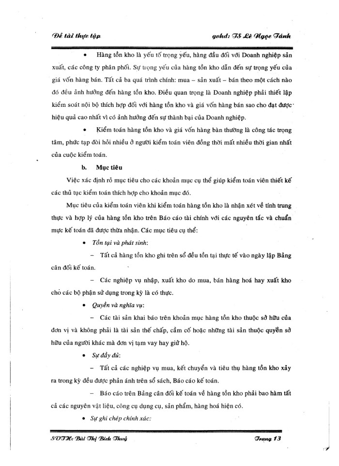 image for page Thực trạng về quá trình kiểm hàng tồn kho và giá vốn bán hàng tại công ty kiểm toán Mỹ AA