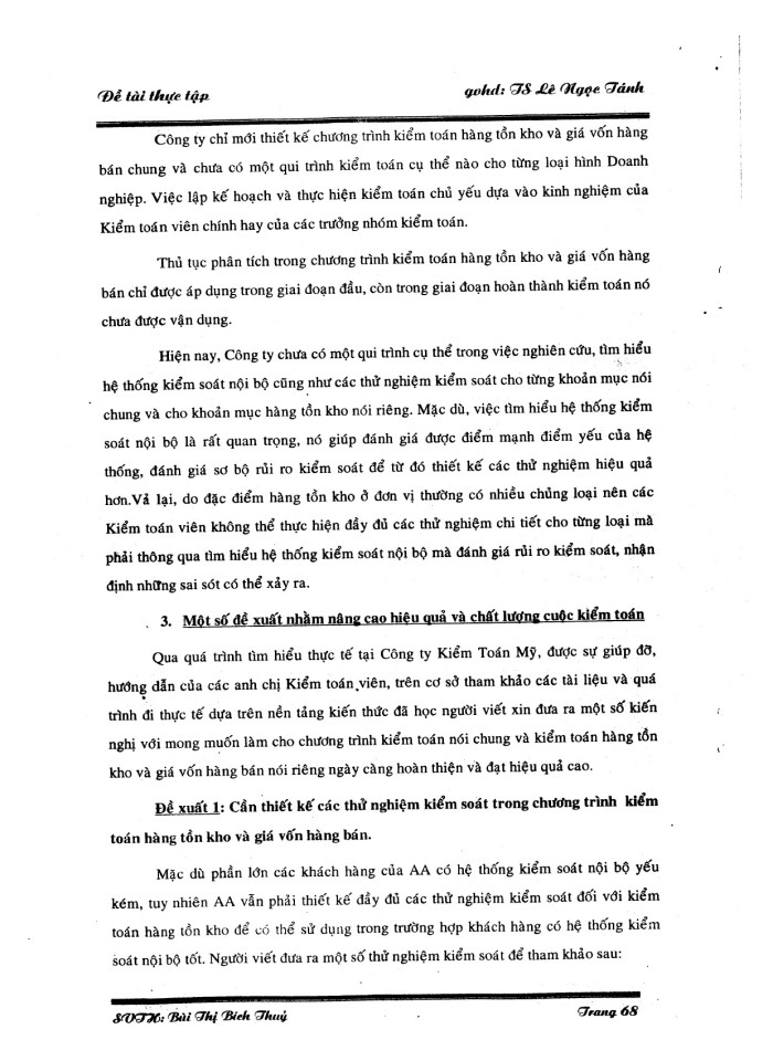image for page Thực trạng về quá trình kiểm hàng tồn kho và giá vốn bán hàng tại công ty kiểm toán Mỹ AA