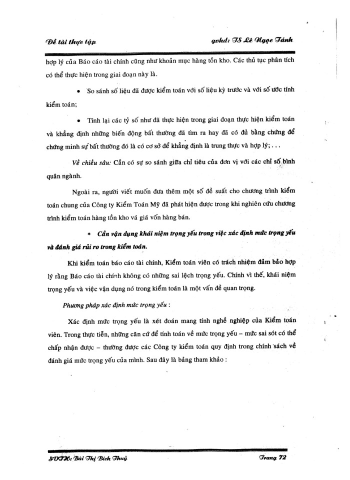 image for page Thực trạng về quá trình kiểm hàng tồn kho và giá vốn bán hàng tại công ty kiểm toán Mỹ AA