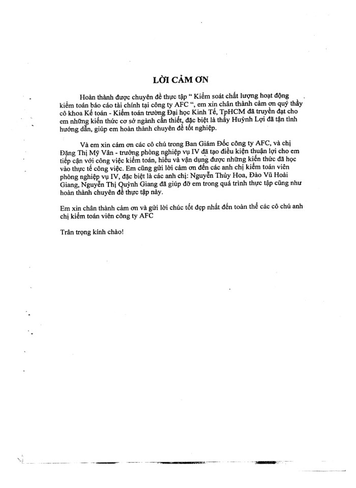 image for page Kiểm soát chất lượng hoạt động kiểm toán báo cáo tài chính tại công ty AFC