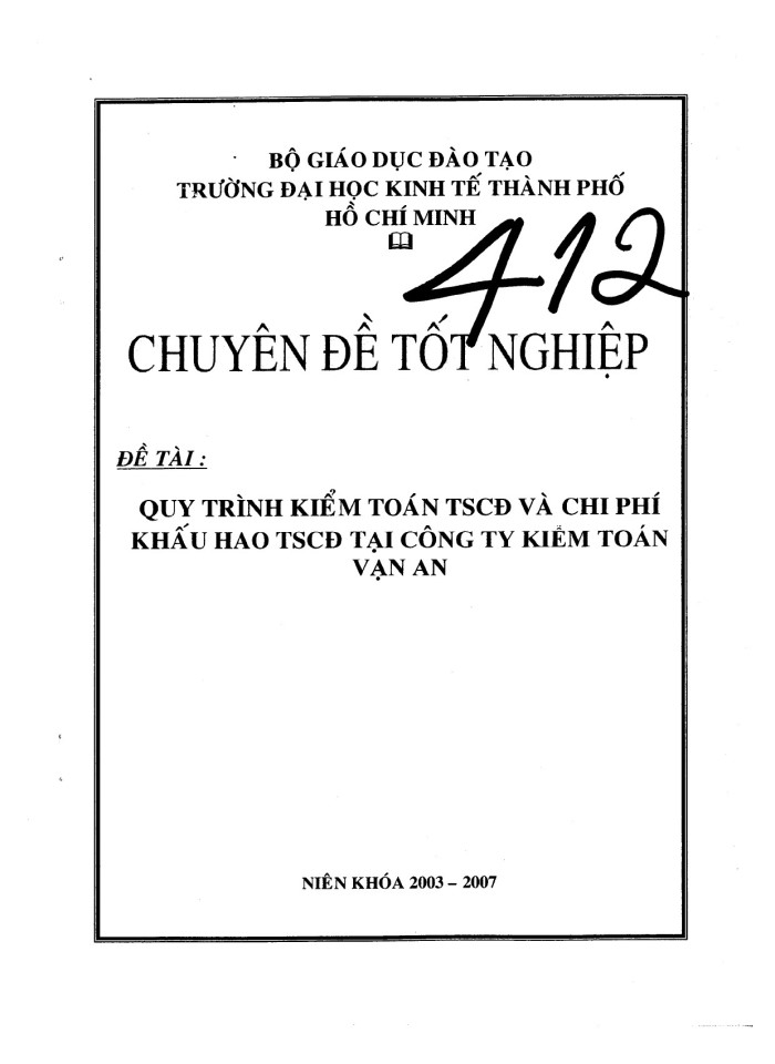 Quy trình kiểm toán TSCD và chi phí khấu hao TSCD tại công ty kiểm toán Vạn An