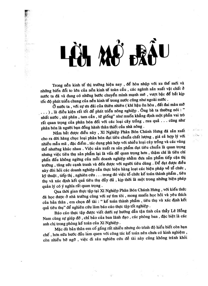 image for page Kế toán thành phẩm, tiêu thụ thành phẩm và xác định kết quả tiêu thụ tại xí nghiệp phân bón Chánh Hưng