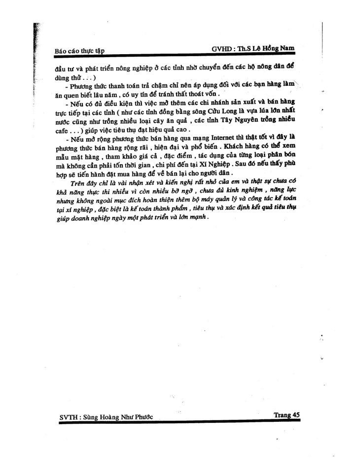 image for page Kế toán thành phẩm, tiêu thụ thành phẩm và xác định kết quả tiêu thụ tại xí nghiệp phân bón Chánh Hưng