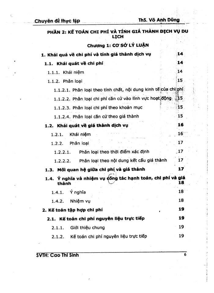 image for page Kế toán tập hợp chi phí và tính giá thành dịch vụ du lịch tại công ty TNHH Du lịch - dịch vụ và quảng cáo dồng hành Việt