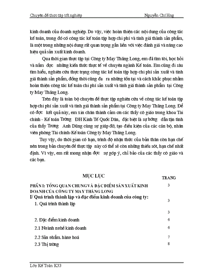 image for page Hoàn thiện công tác kế toán tập hợp chi phí sản xuất và tính giá thành sản phẩm tại Công ty cổ phần May Thăng Long