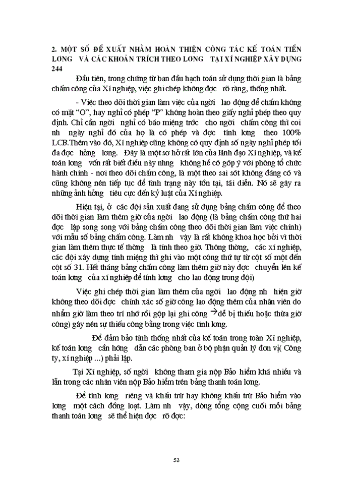 image for page Hạch toán tiền lương và các khoản trích theo lương tại Xí nghiệp xây dựng 244