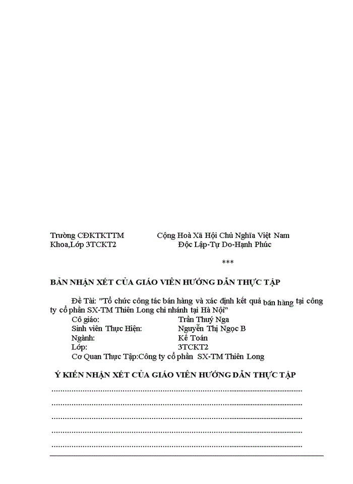 image for page Kế toán thành phẩm, bán hàng và xác định kết quả bán hàng tại công ty Cổ Phần SX-TM Thiên Long