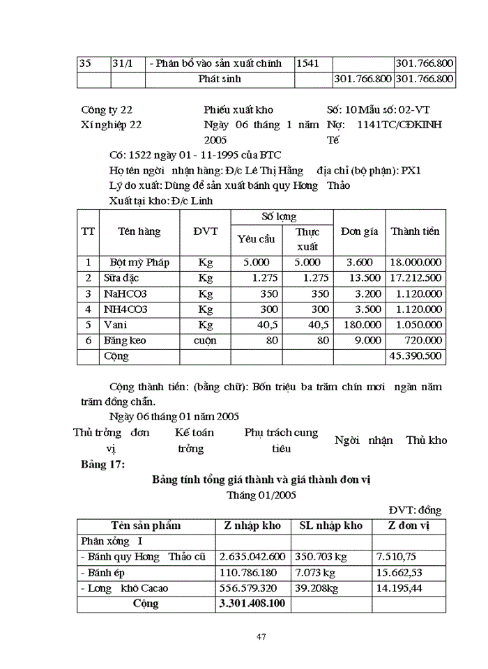 image for page Kế toán nguyên vật liệu, vật liệu và công cụ dụng cụ tại Xí nghiệp 22 - Công ty 22 BQP
