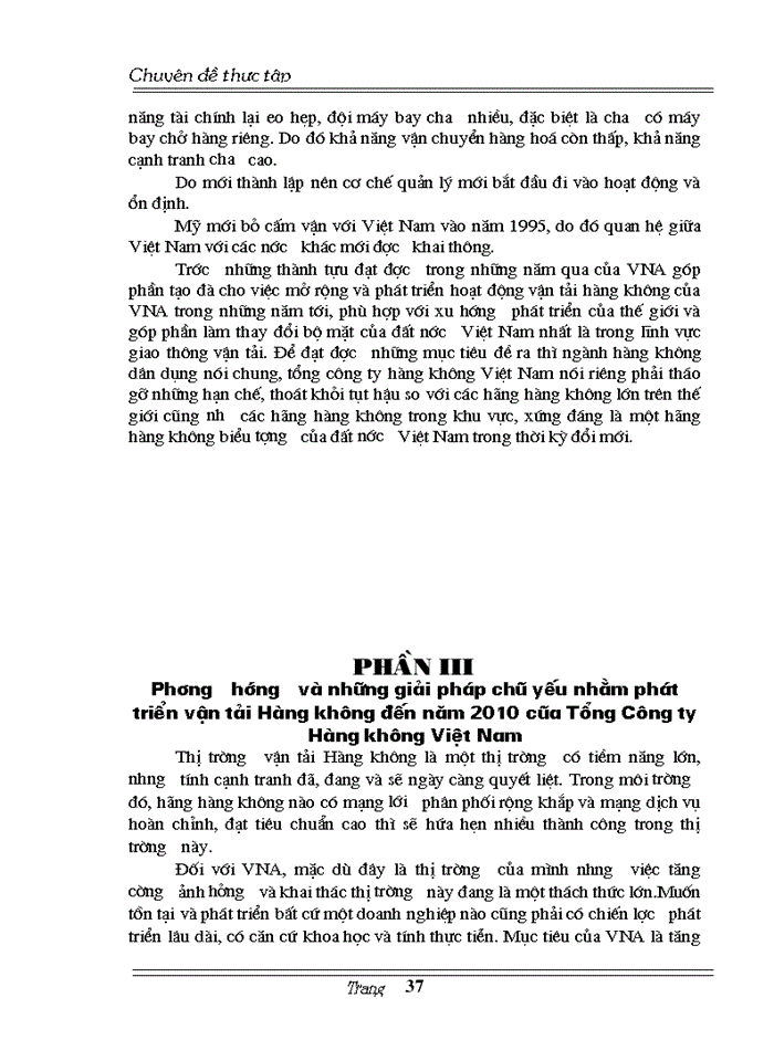 image for page Một số biện pháp nhằm phát triển vận tải Hàng không Việt Nam