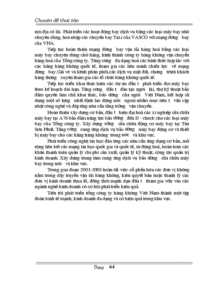 image for page Một số biện pháp nhằm phát triển vận tải Hàng không Việt Nam
