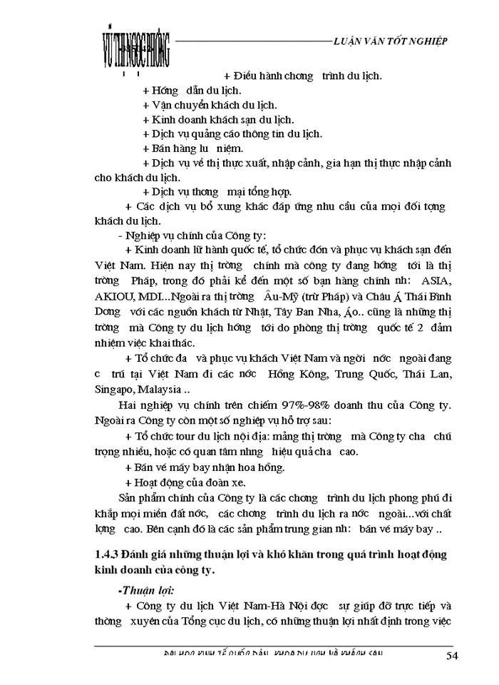 image for page Các giải pháp nhằm duy trì và mở rộng thị trường khách du lịch là người Pháp của Công ty du lịch Việt Nam tại Hà Nội