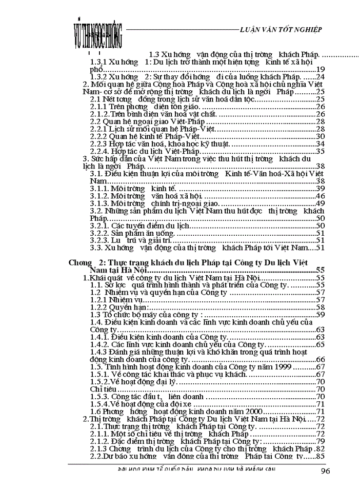image for page Các giải pháp nhằm duy trì và mở rộng thị trường khách du lịch là người Pháp của Công ty du lịch Việt Nam tại Hà Nội