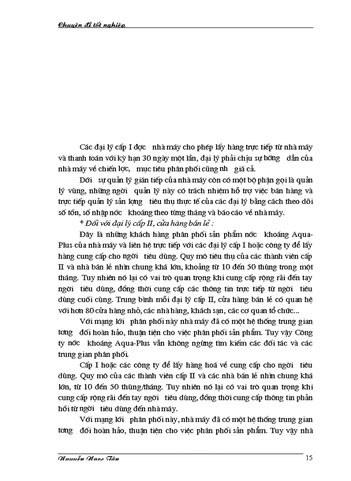 image for page Hoàn thiện giải pháp marketing hỗn hợp nhằm phát triển thị trường nước khoáng của công ty TNHH Sana