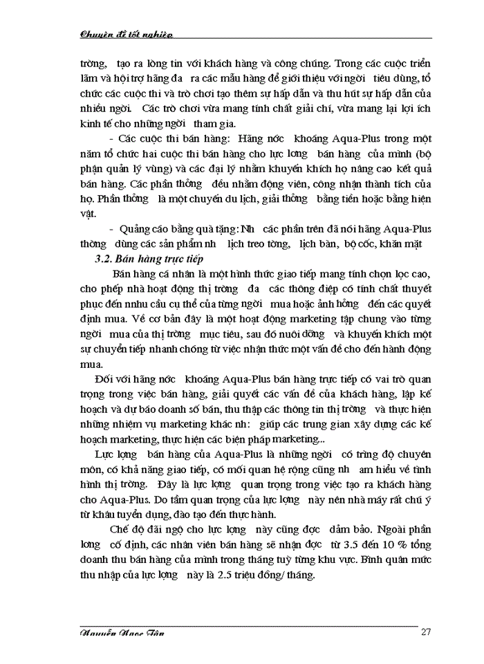 image for page Hoàn thiện giải pháp marketing hỗn hợp nhằm phát triển thị trường nước khoáng của công ty TNHH Sana