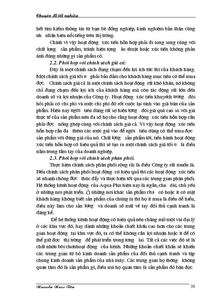 image for page Hoàn thiện giải pháp marketing hỗn hợp nhằm phát triển thị trường nước khoáng của công ty TNHH Sana