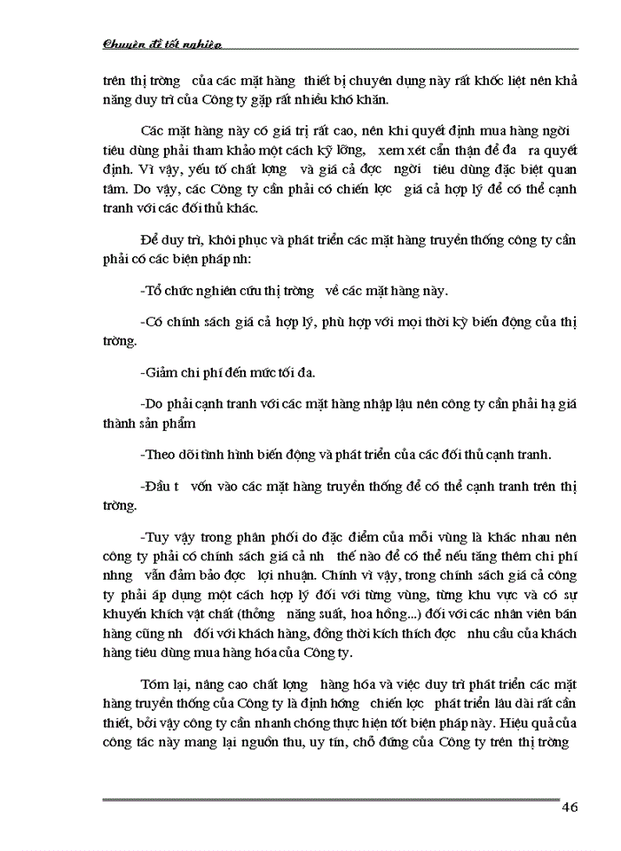 image for page Những biện pháp cơ bản góp phần duy trì và mở rộng thị trường tiêu thụ sản phẩm ở Công ty TNHH TESECO