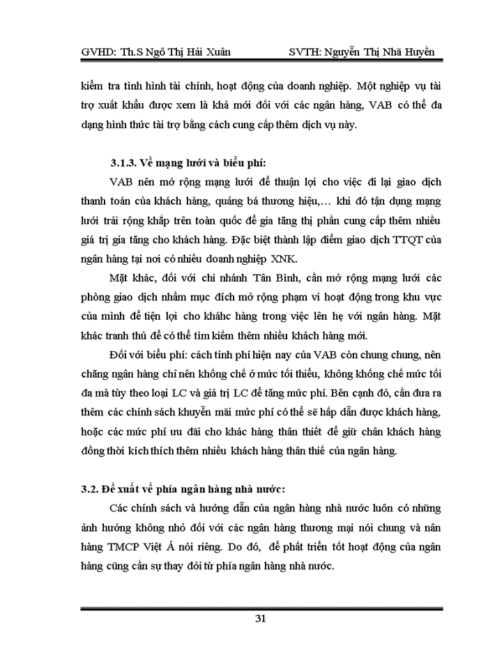 image for page Giải pháp phát triển
hoạt động tín dụng chứng từ
tại ngân hàng tmcp việt á 
chi nhánh tân bình