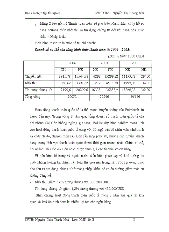 NGhiệp vụ thanh toán hàng xuất khẩu bằng phương thức tín dụng chứng từ tại ngân hàng thương mại cổ phần xuất nhập khẩu việt nam chi nhánh sài gòn