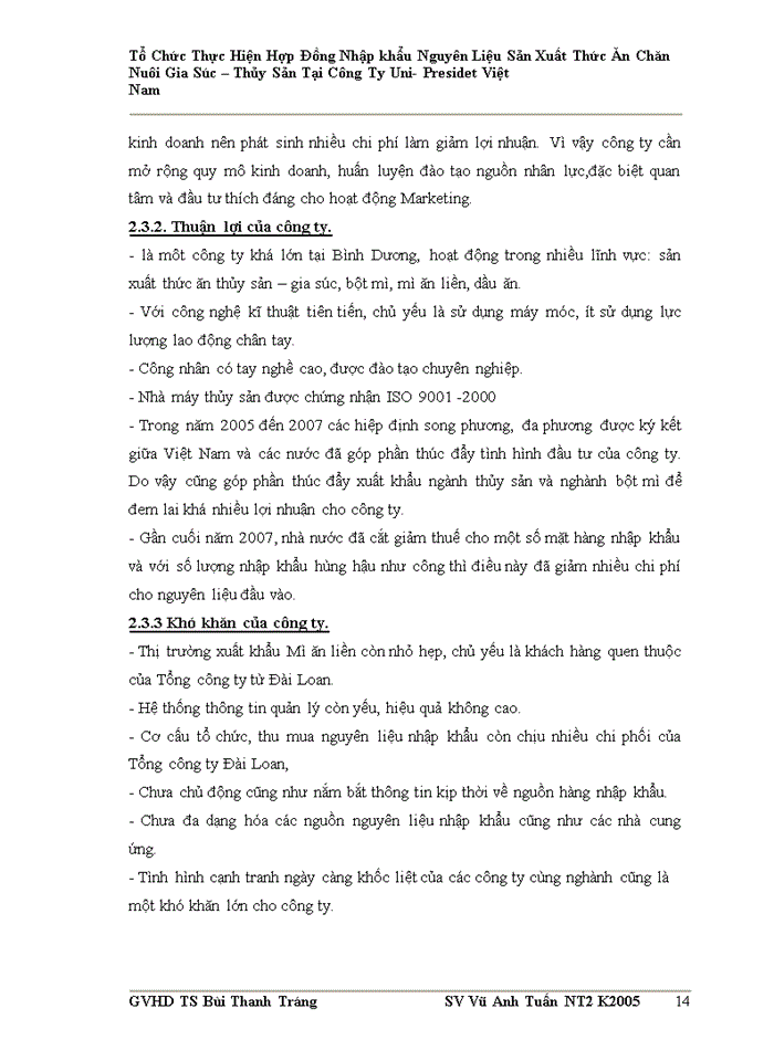 image for page Tổ chức ký kết và thực hiện hợp đồng nhập khẩu nguyên liệu sản xuất thức ăn gia súc – thủy sản tại công ty TNHH Uni-President Việt Nam