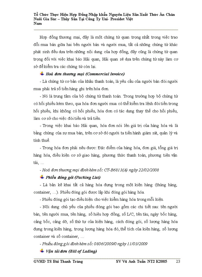 image for page Tổ chức ký kết và thực hiện hợp đồng nhập khẩu nguyên liệu sản xuất thức ăn gia súc – thủy sản tại công ty TNHH Uni-President Việt Nam