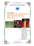 Tìm hiểu về sản phẩm văn hóa truyền thống 
việt nam