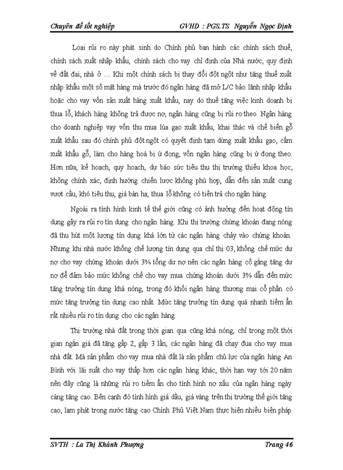 image for page Rủi ro tín dụng và biện pháp quản trị rủi ro tín dụng trong hoạt động ngân hàng TMCP AN BÌNH