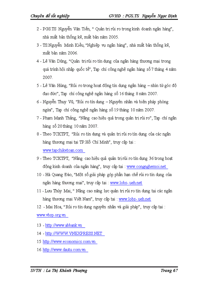 image for page Rủi ro tín dụng và biện pháp quản trị rủi ro tín dụng trong hoạt động ngân hàng TMCP AN BÌNH