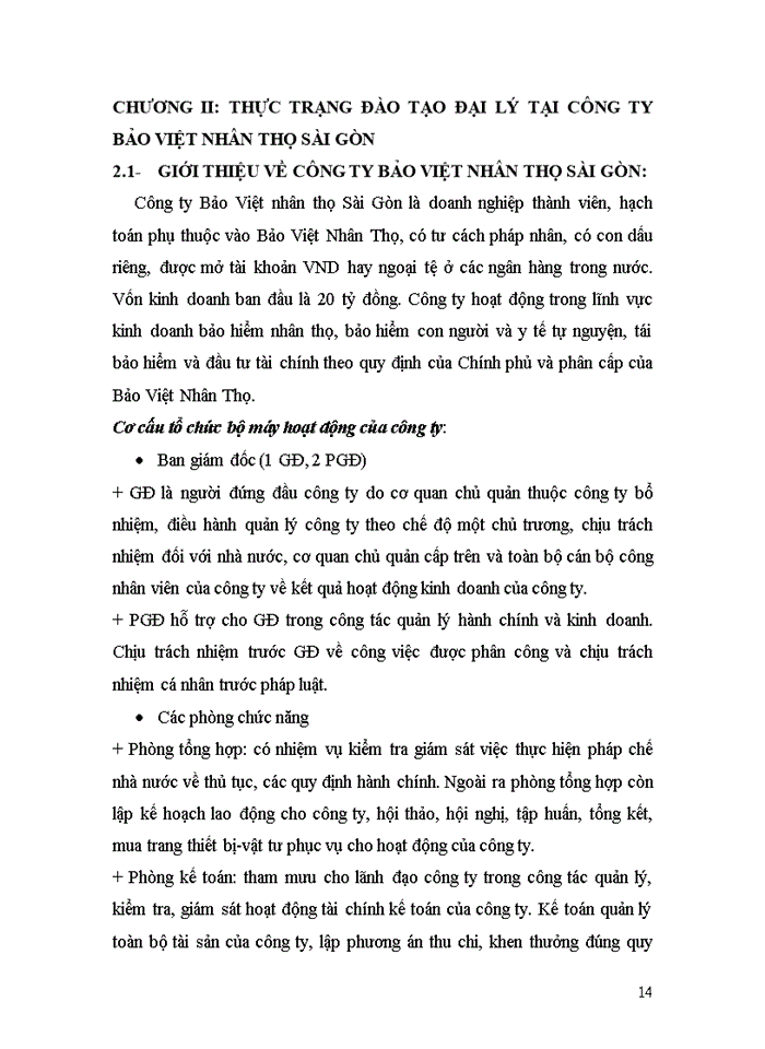 image for page Nâng cao hiệu quả đào tạo đại lý trong giai đoạn học việc tại công ty BẢO VIỆT NHÂN THỌ SÀI GÒN