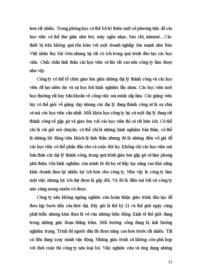 image for page Nâng cao hiệu quả đào tạo đại lý trong giai đoạn học việc tại công ty BẢO VIỆT NHÂN THỌ SÀI GÒN