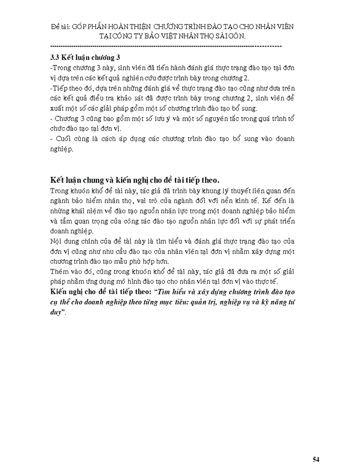 image for page Góp phần hoàn thiện  chương trình đào tạo cho nhân viên tại công ty BẢO VIỆT NHÂN THỌ SÀI GÒN