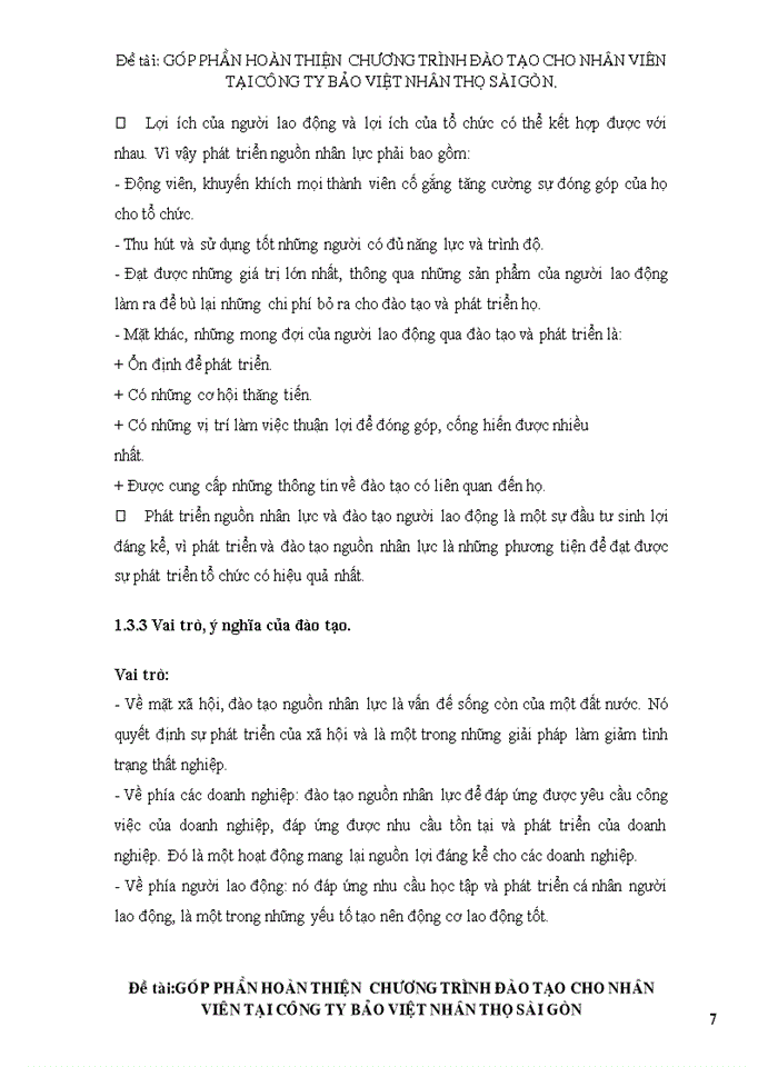 image for page Góp phần hoàn thiện  chương trình đào tạo cho nhân viên tại công ty BẢO VIỆT NHÂN THỌ SÀI GÒN