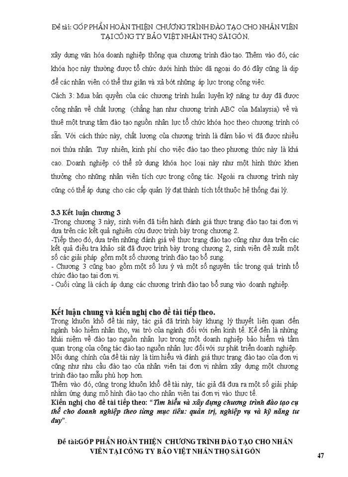 image for page Góp phần hoàn thiện  chương trình đào tạo cho nhân viên tại công ty BẢO VIỆT NHÂN THỌ SÀI GÒN