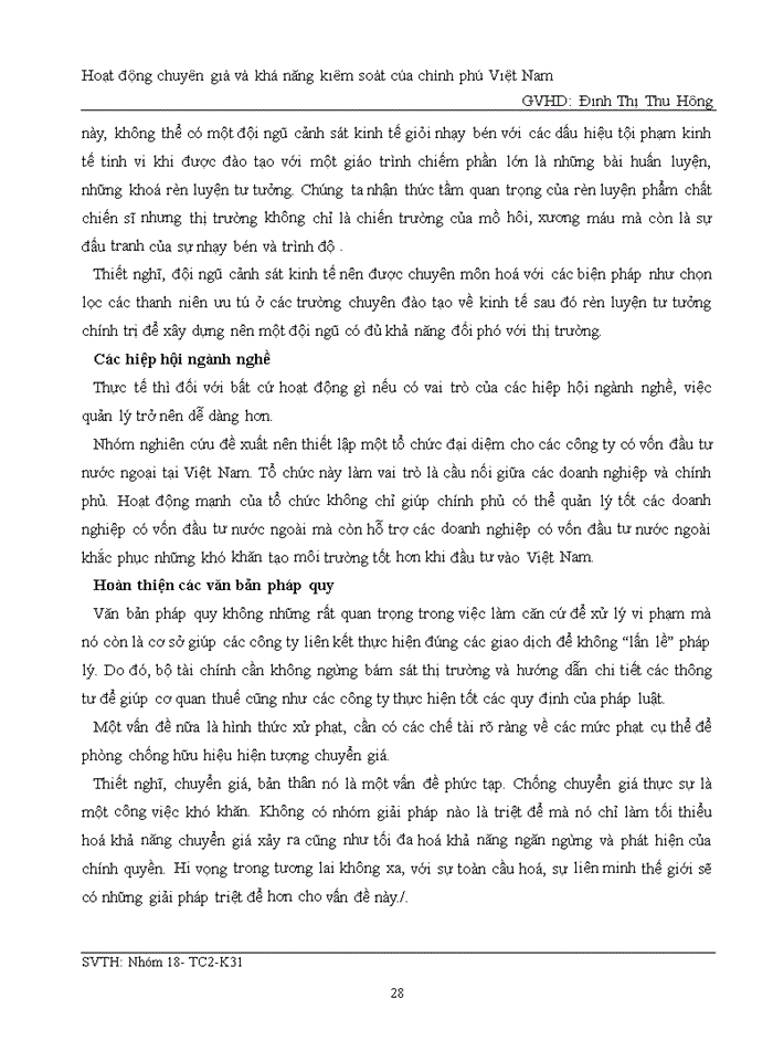 image for page Hoạt động chuyển giá và khả năng kiểm soát của CHÍNH PHỦ VIỆT NAM