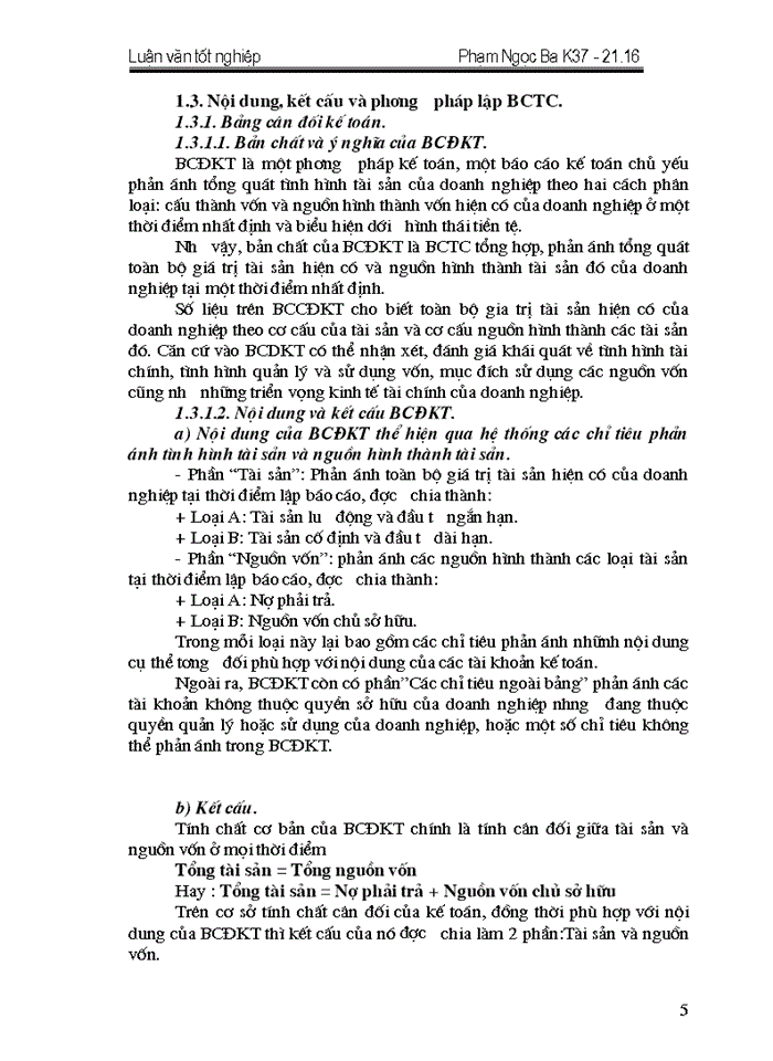 image for page Lý luận chung về tổ chức lập và phân tích báo cáo tài chính trong doanh nghiệp