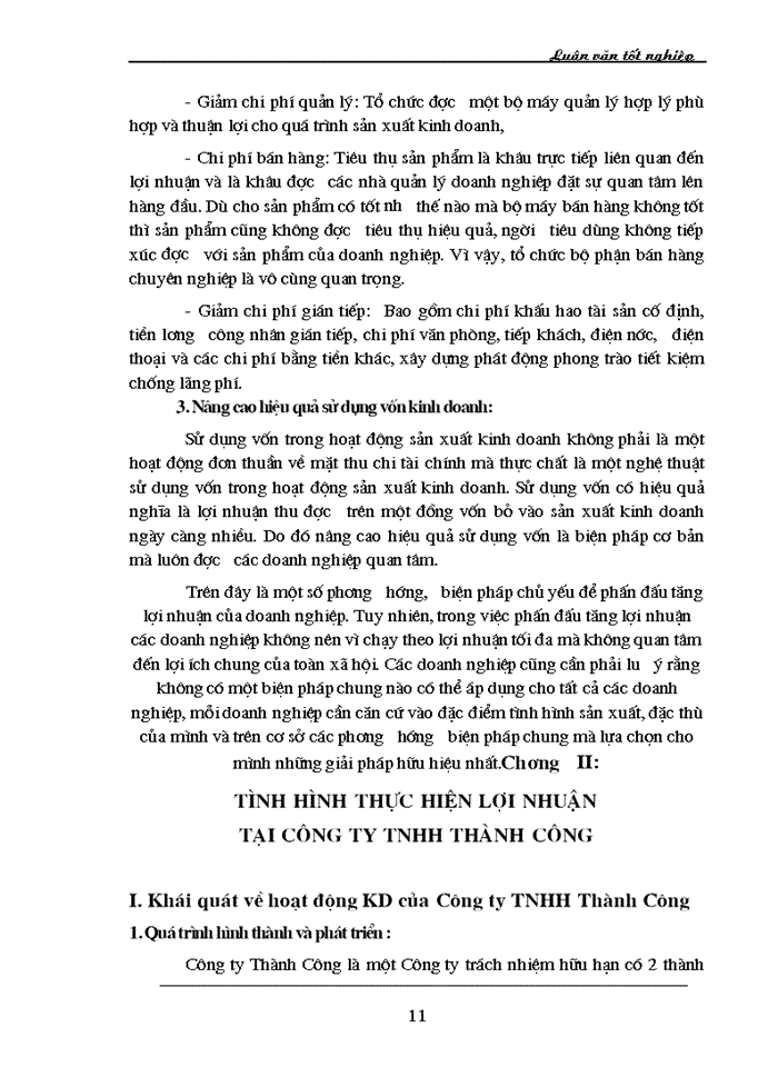 image for page Lợi nhuận và một số giải pháp chủ yếu tăng lợi nhuận tại Công ty TNHH Thành Công