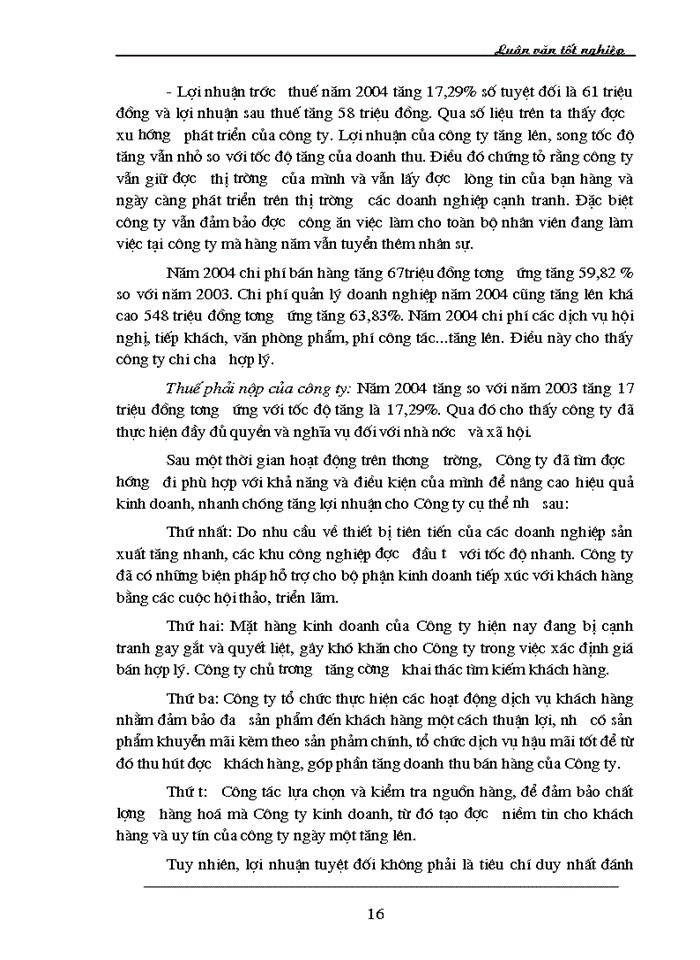 image for page Lợi nhuận và một số giải pháp chủ yếu tăng lợi nhuận tại Công ty TNHH Thành Công